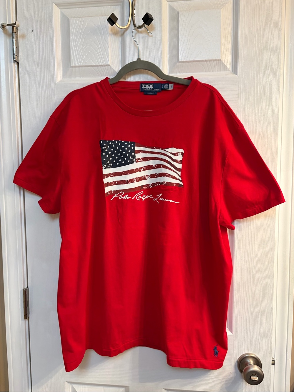 Polo by Ralph Lauren Men’s Red American Flag Graphic Tee
